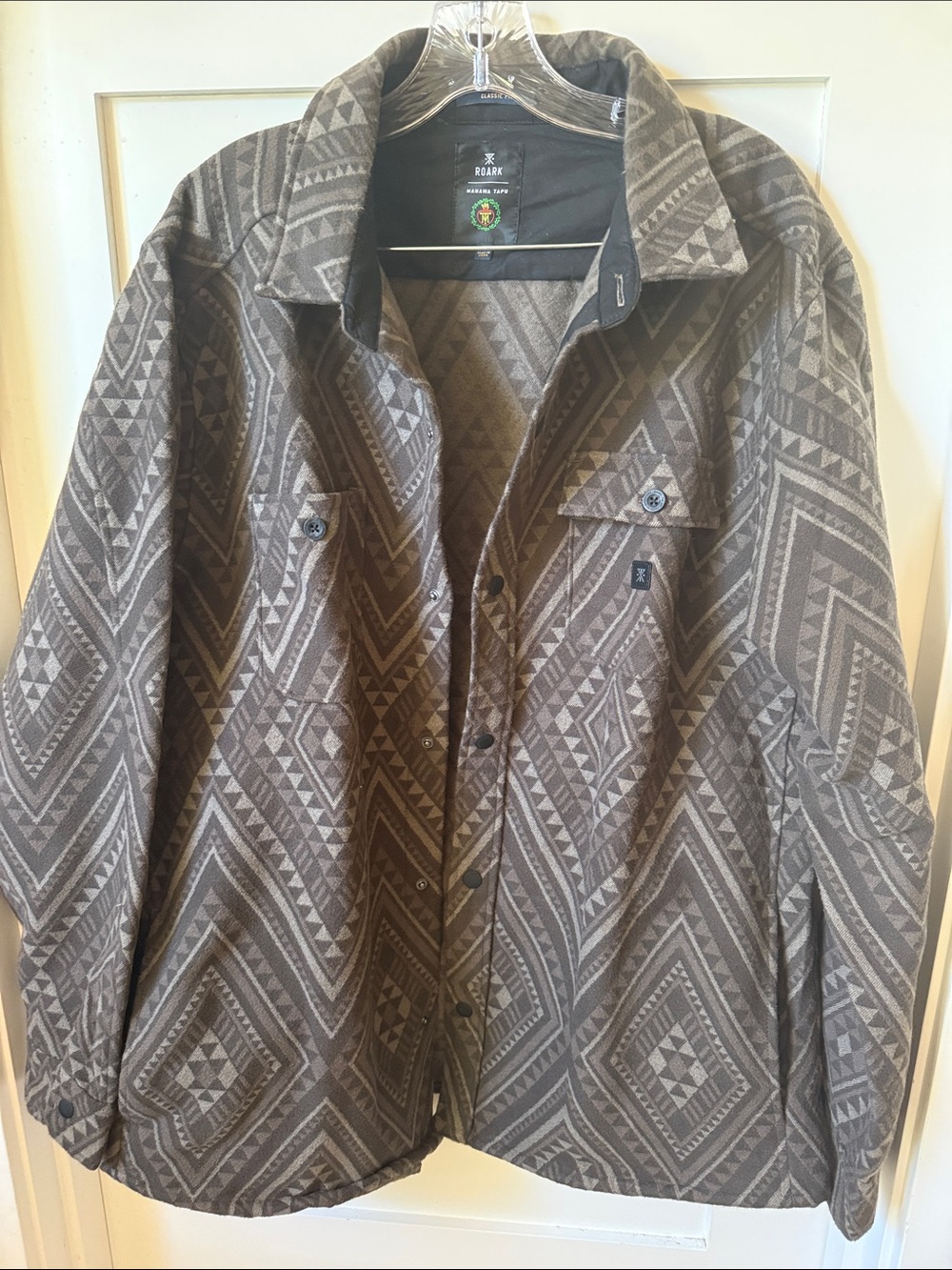 Roark Button Down Shacket Shirt Jacket xL